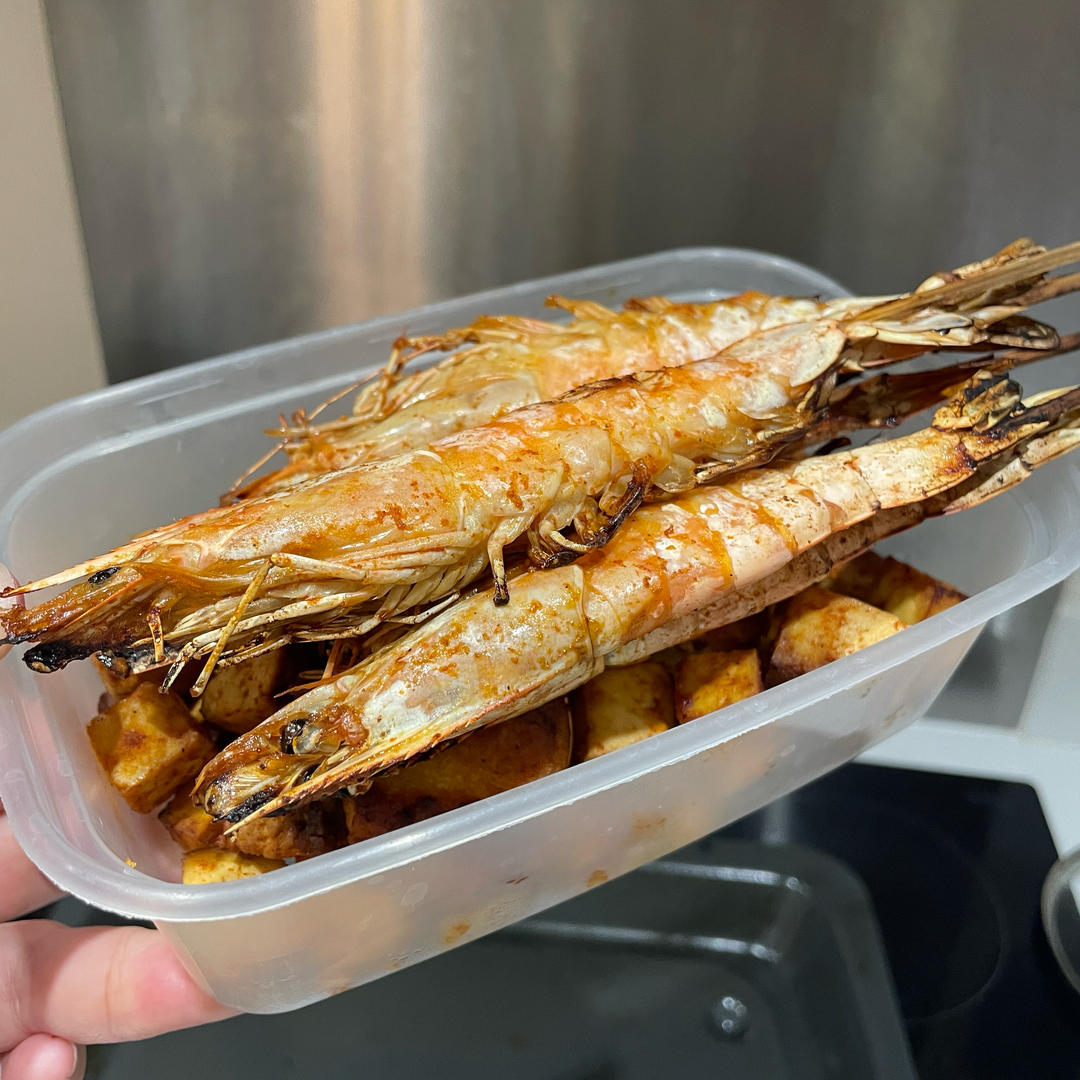 泰式热辣烤藕虾豆腐沙拉【北鼎烤箱菜谱】