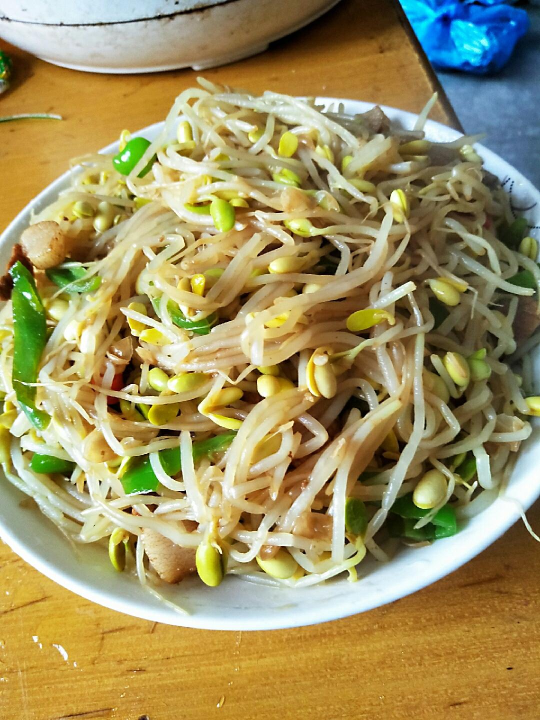 超下饭的豆芽炒肉片的做法