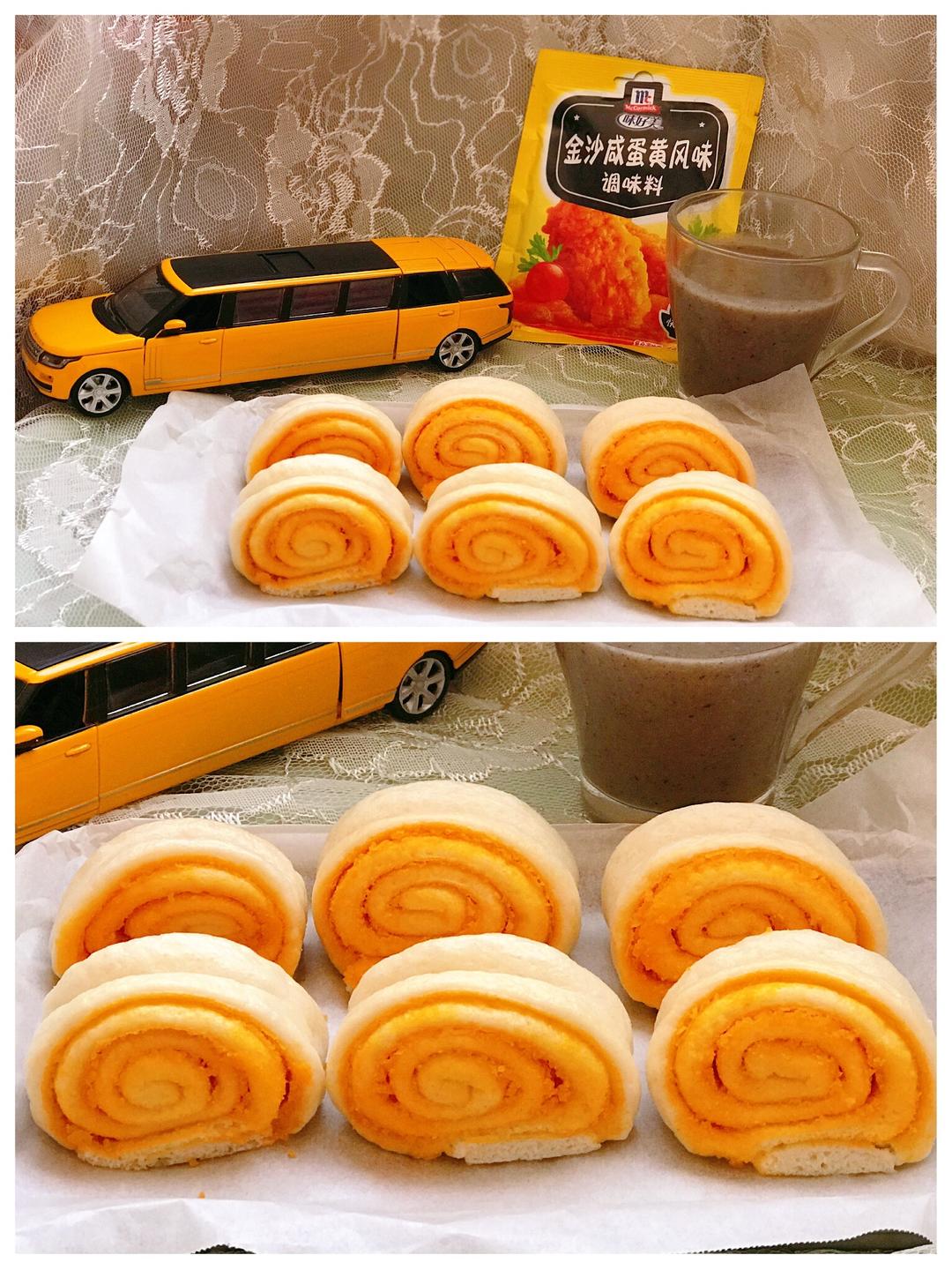 🥰咸蛋黄花卷的做法