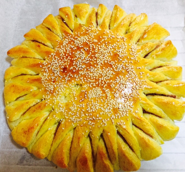 向日葵豆沙面包