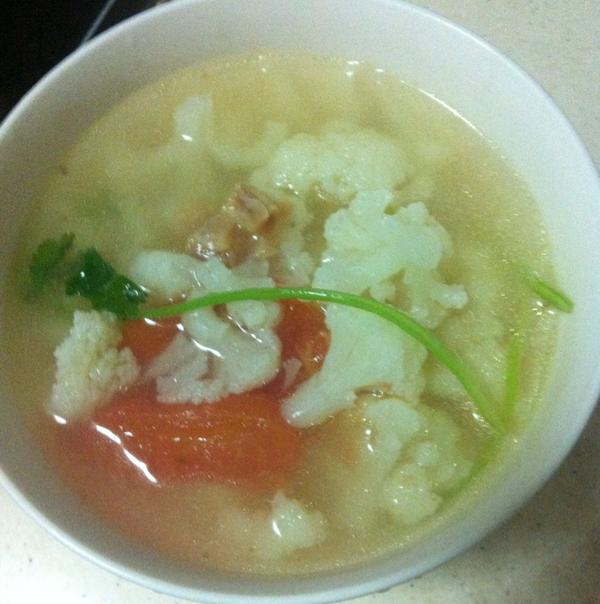 菜花虾米排骨汤