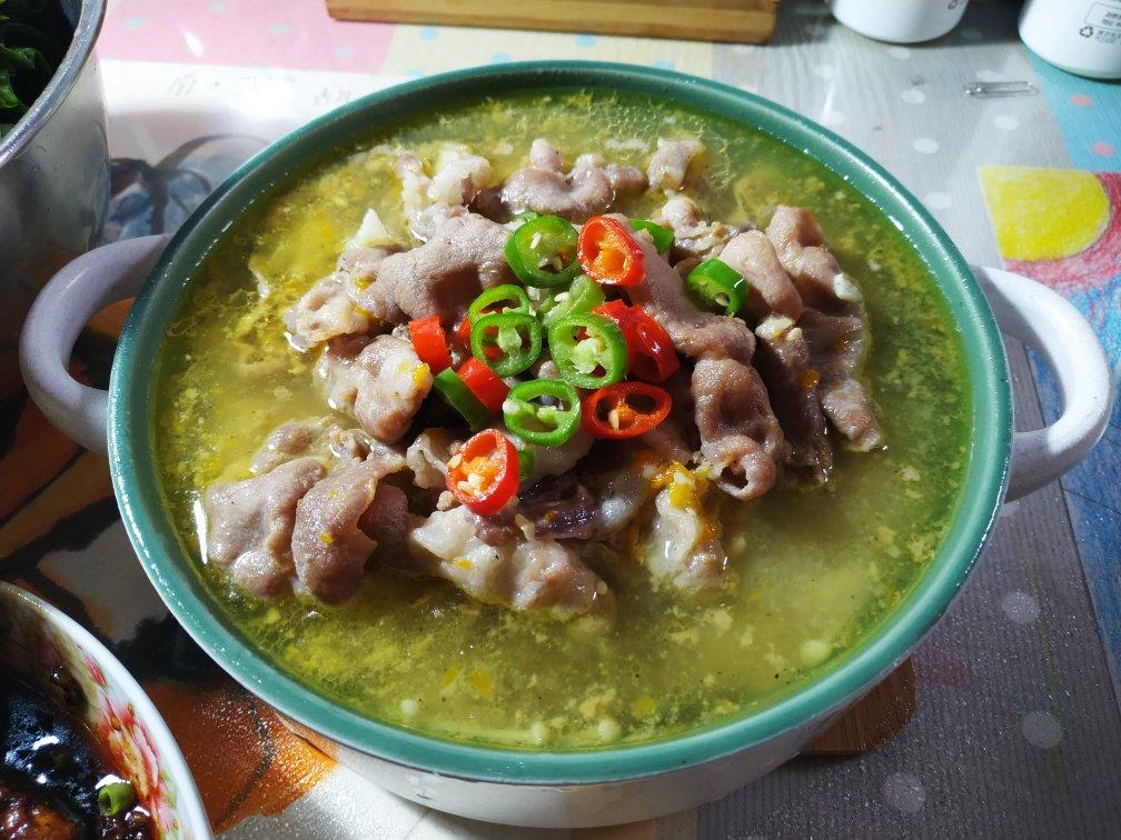 酸汤鲜虾羊肉卷