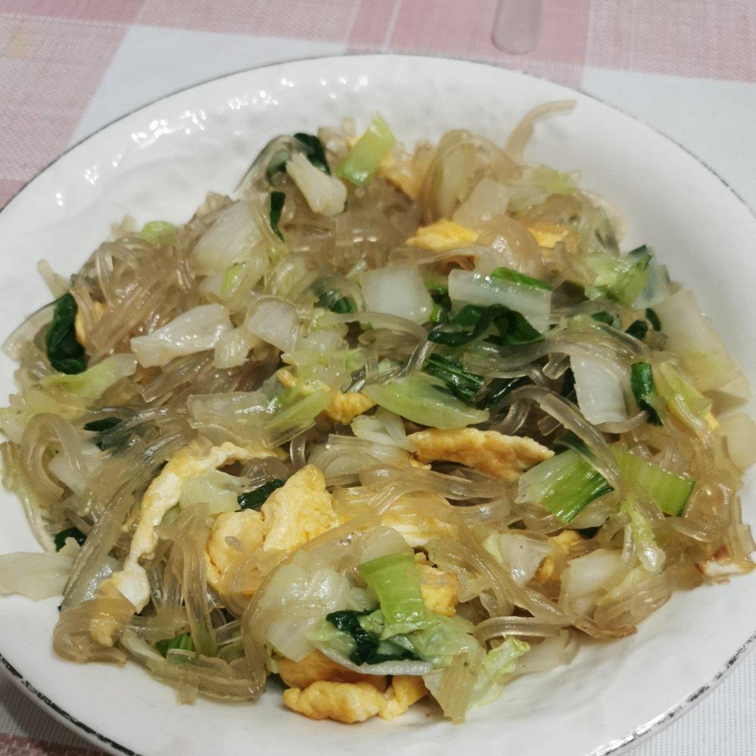 家常小炒：包菜炒粉丝