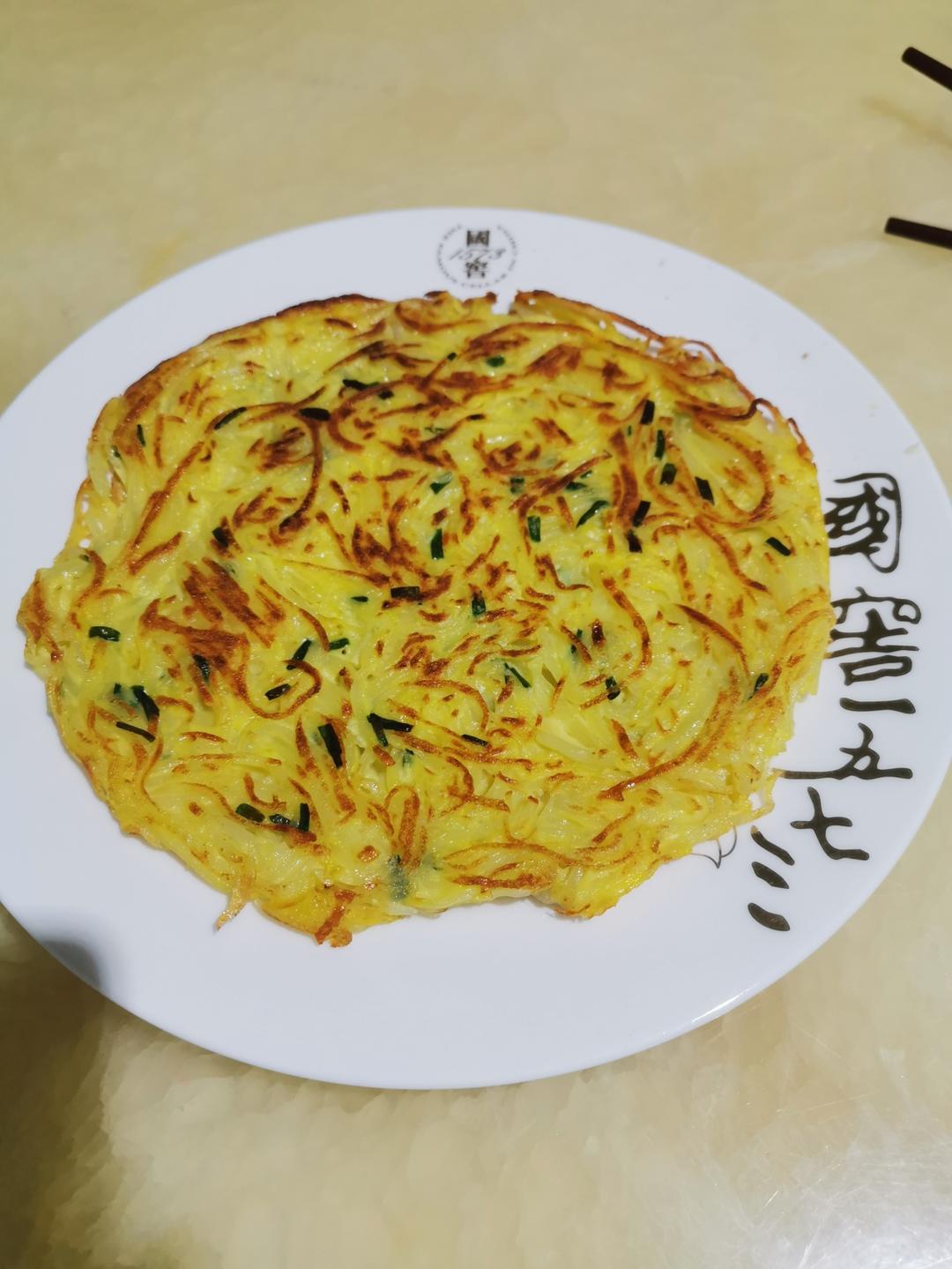 土豆丝鸡蛋饼