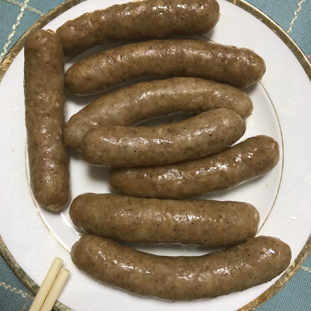 自制黑椒风味脆皮肠--多图详解手工灌肠