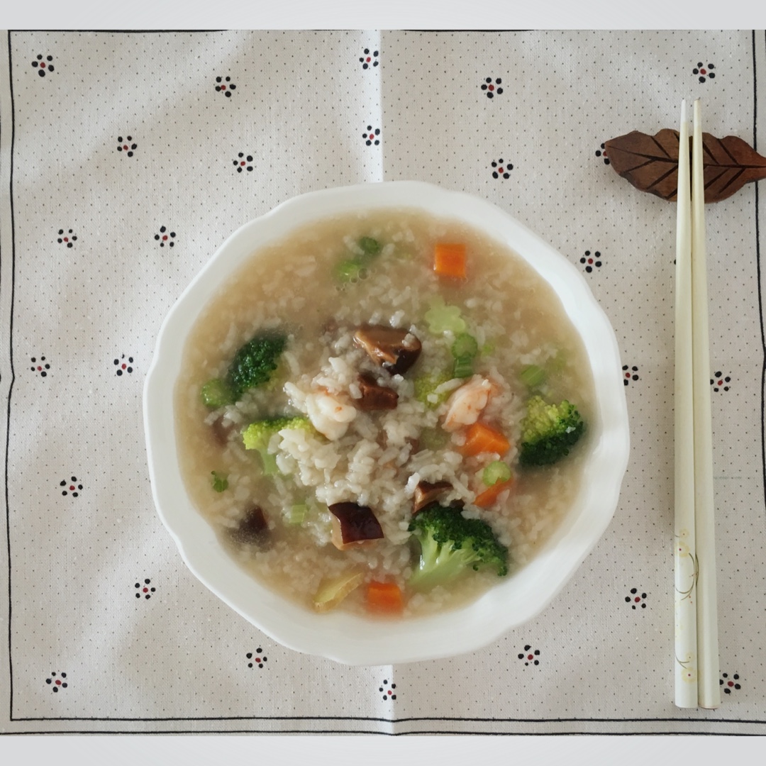 蔬菜虾仁粥