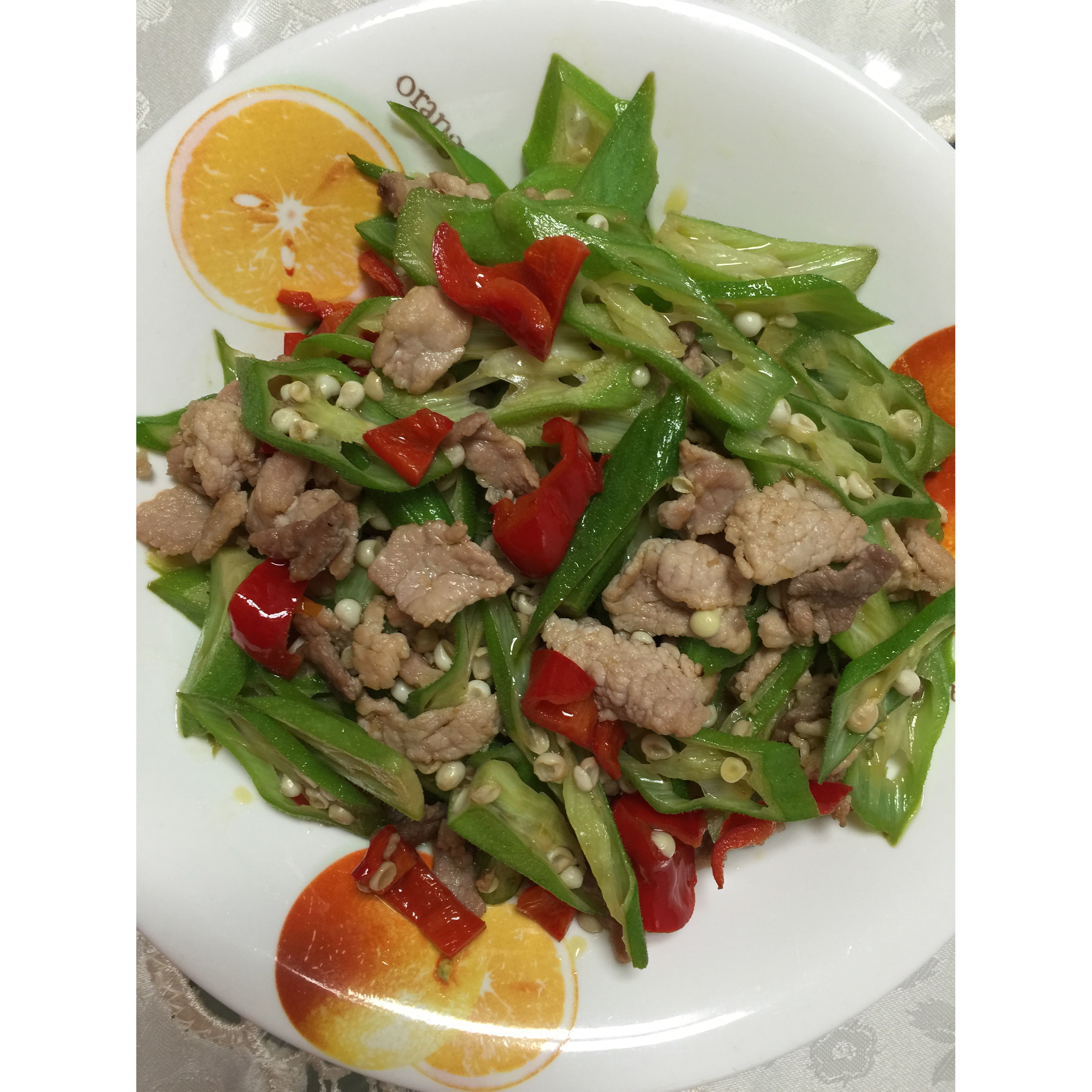 秋葵炒鸡蛋