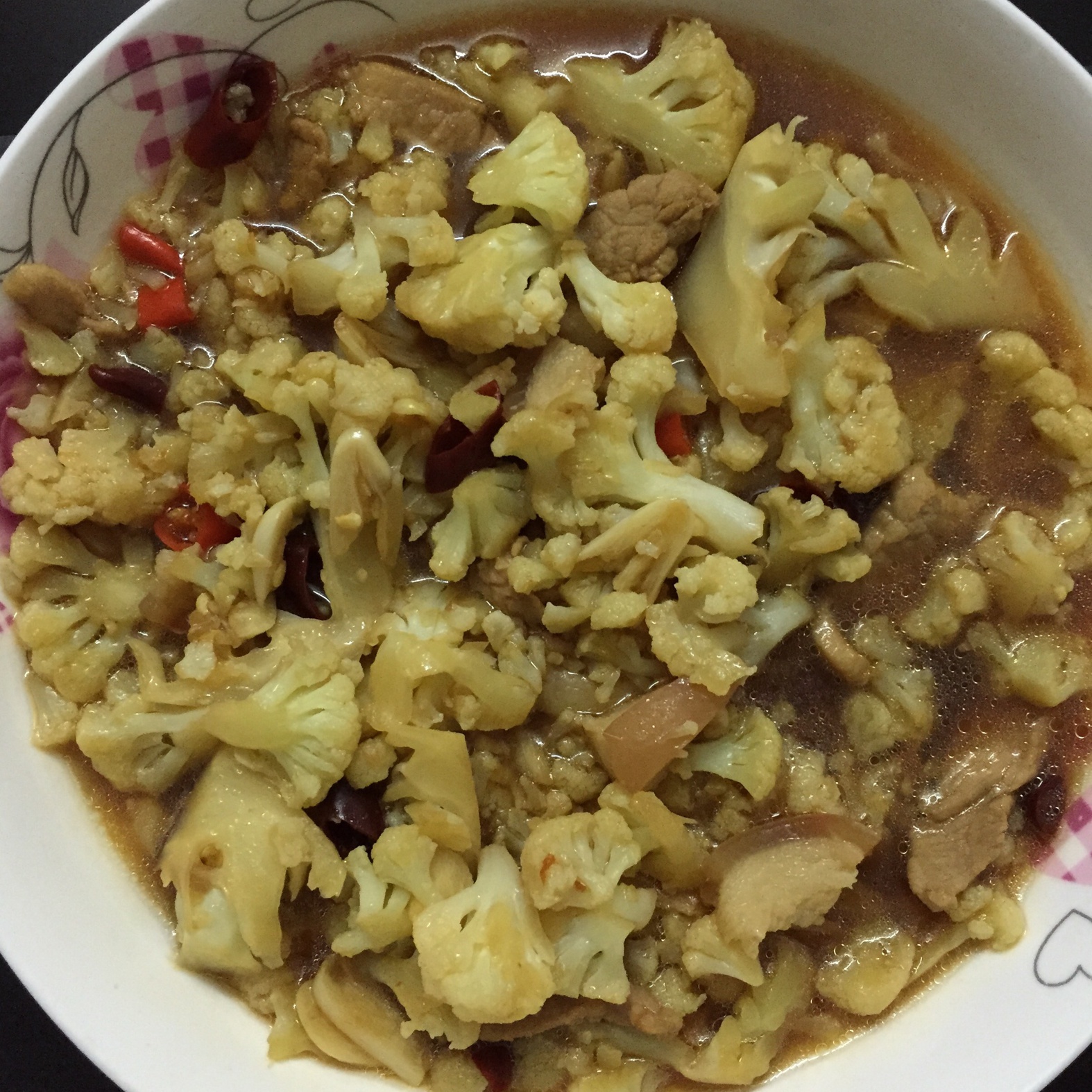 老丁的私房菜-干锅花菜