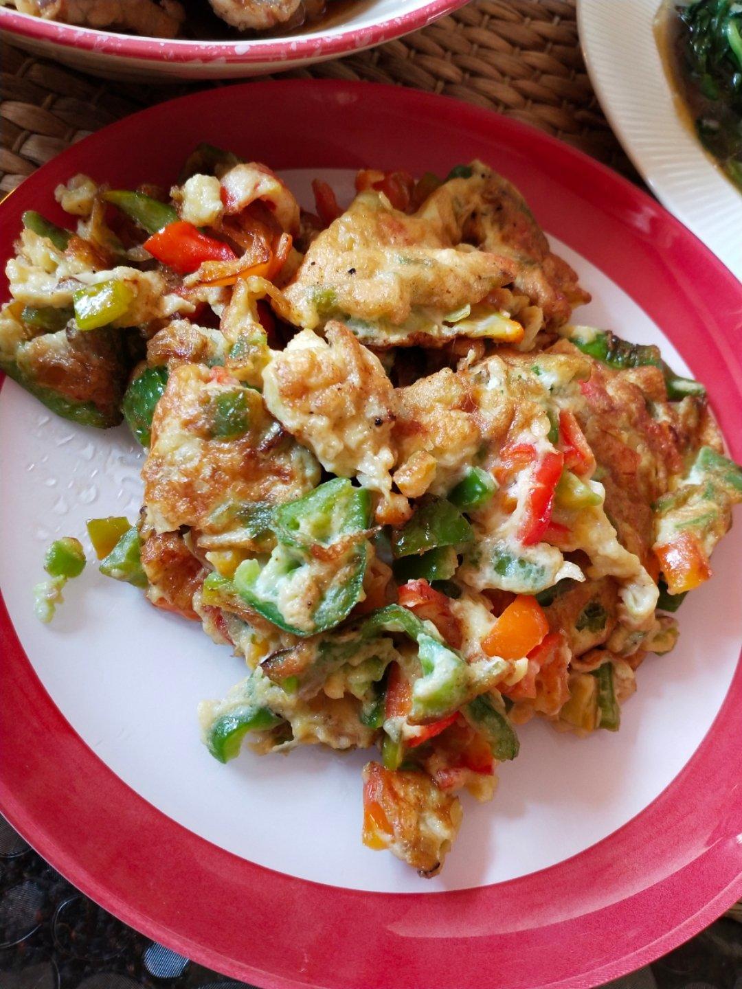 〈辣椒炒鸡蛋〉，下饭又下水😬。欣小厨 😉