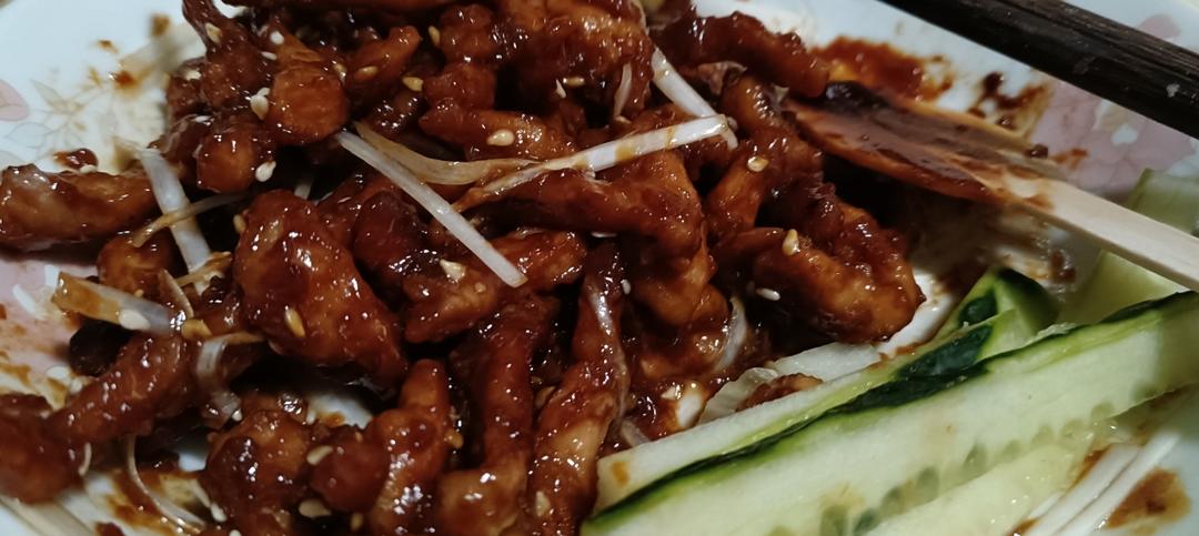 传统做法 京酱肉丝