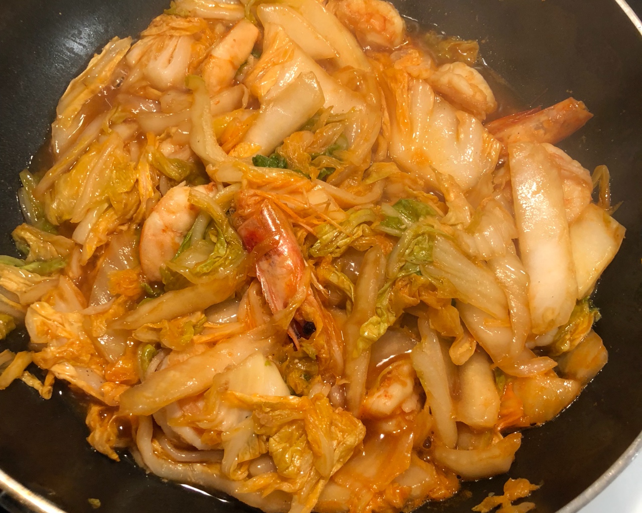 虾炒白菜的做法 步骤4