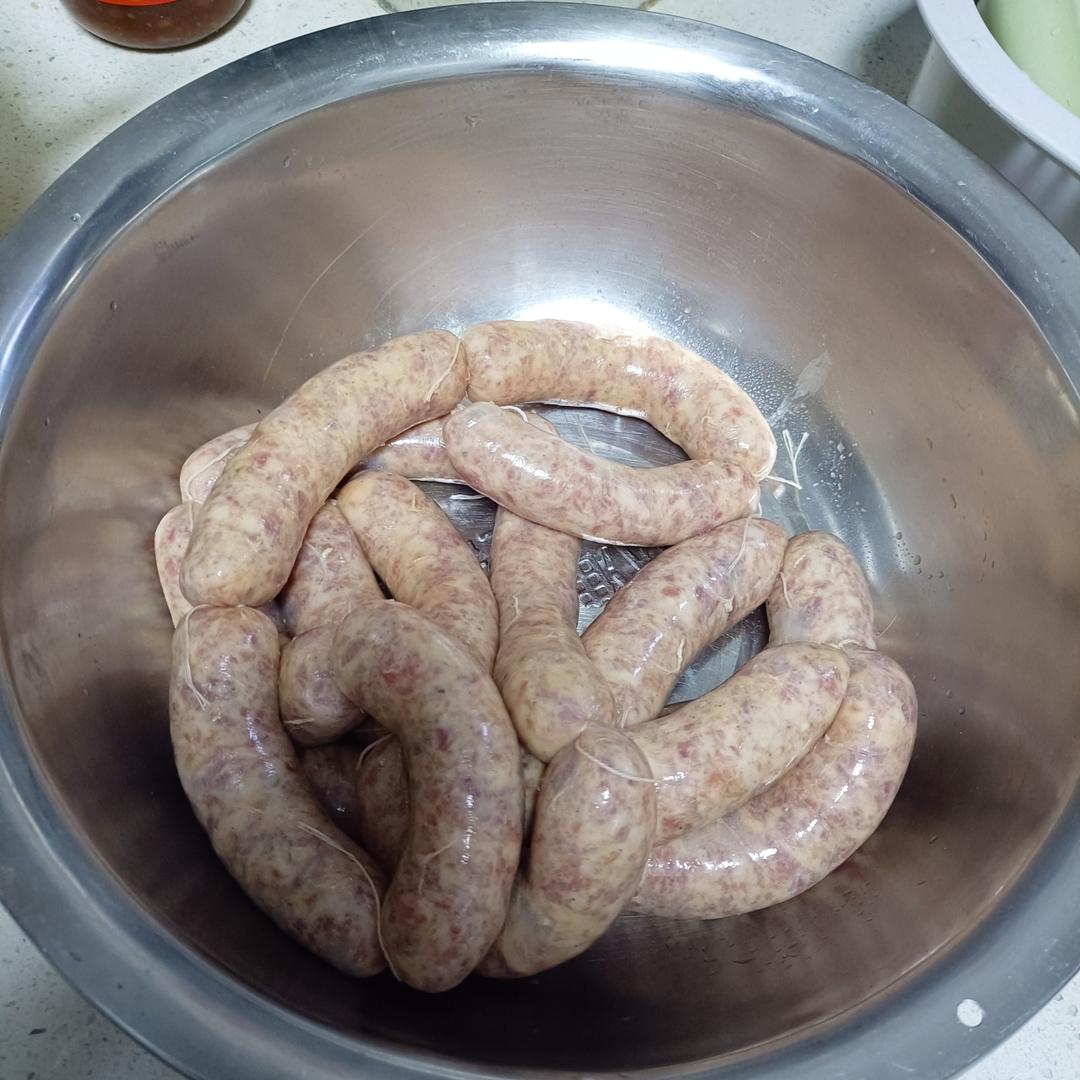 能量满满的猪肉脆皮肠(烤肠、灌肠、自制香肠)