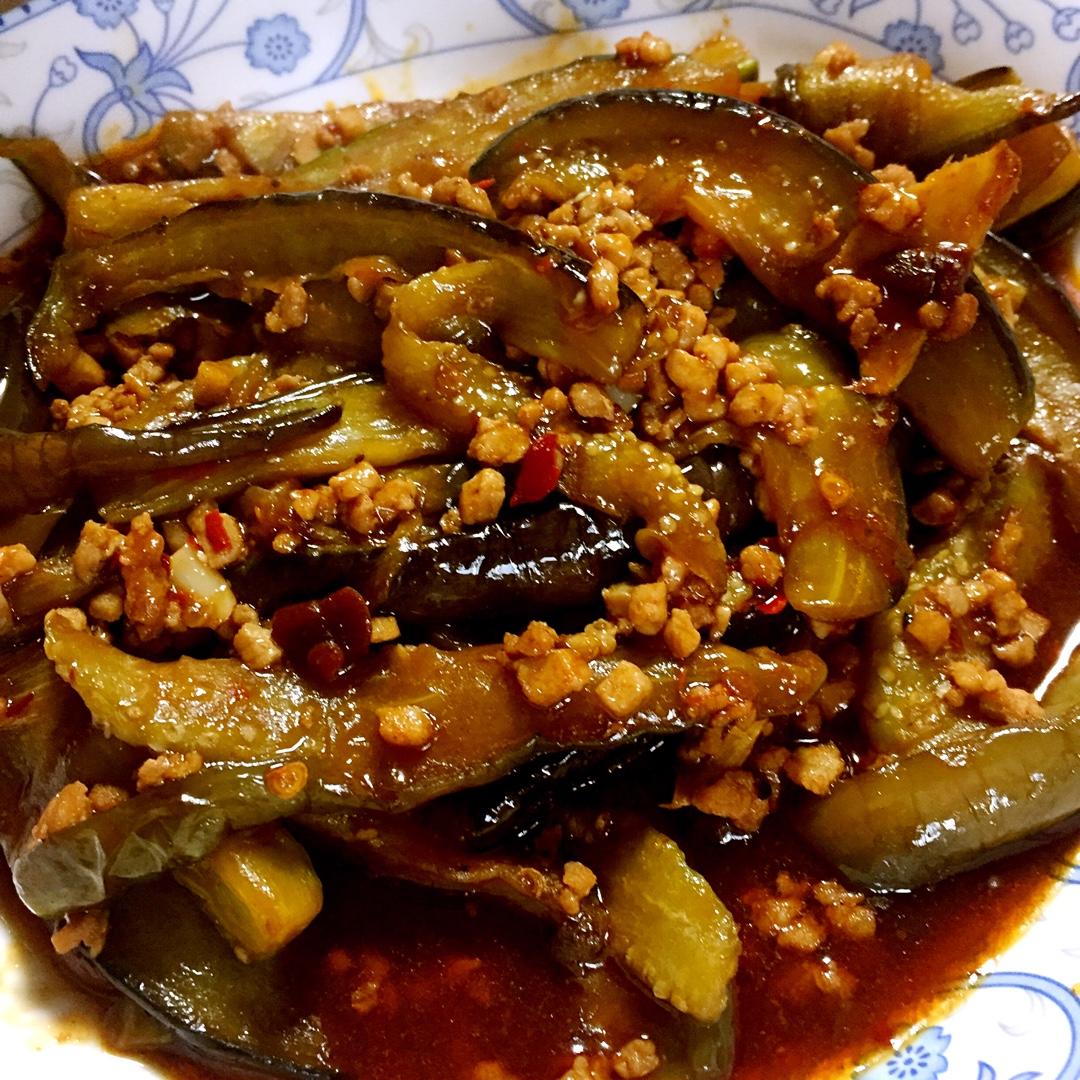 红烧肉沫茄子