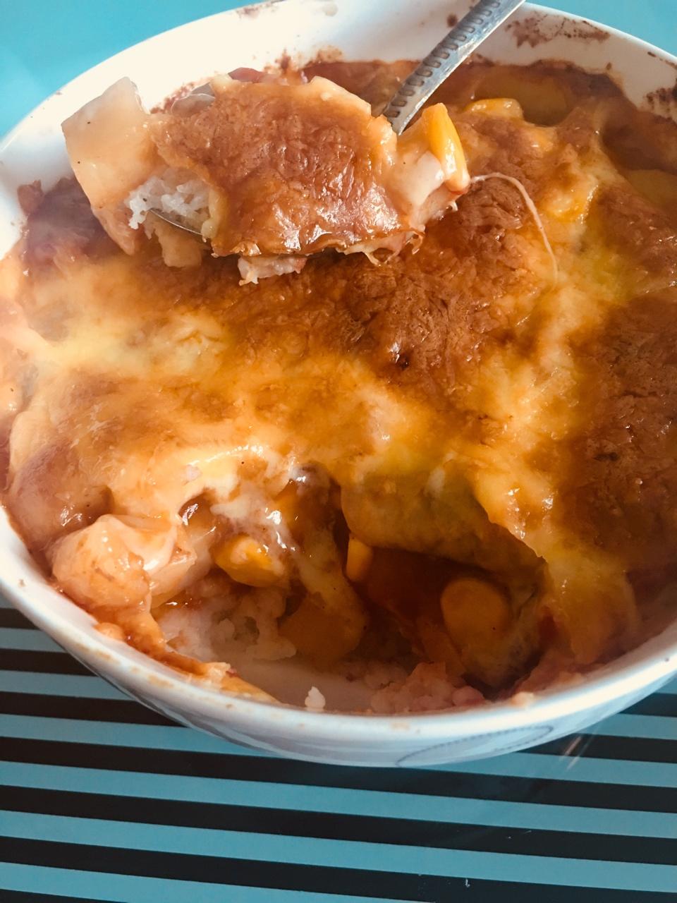 番茄鸡肉浓情焗饭【两人份】