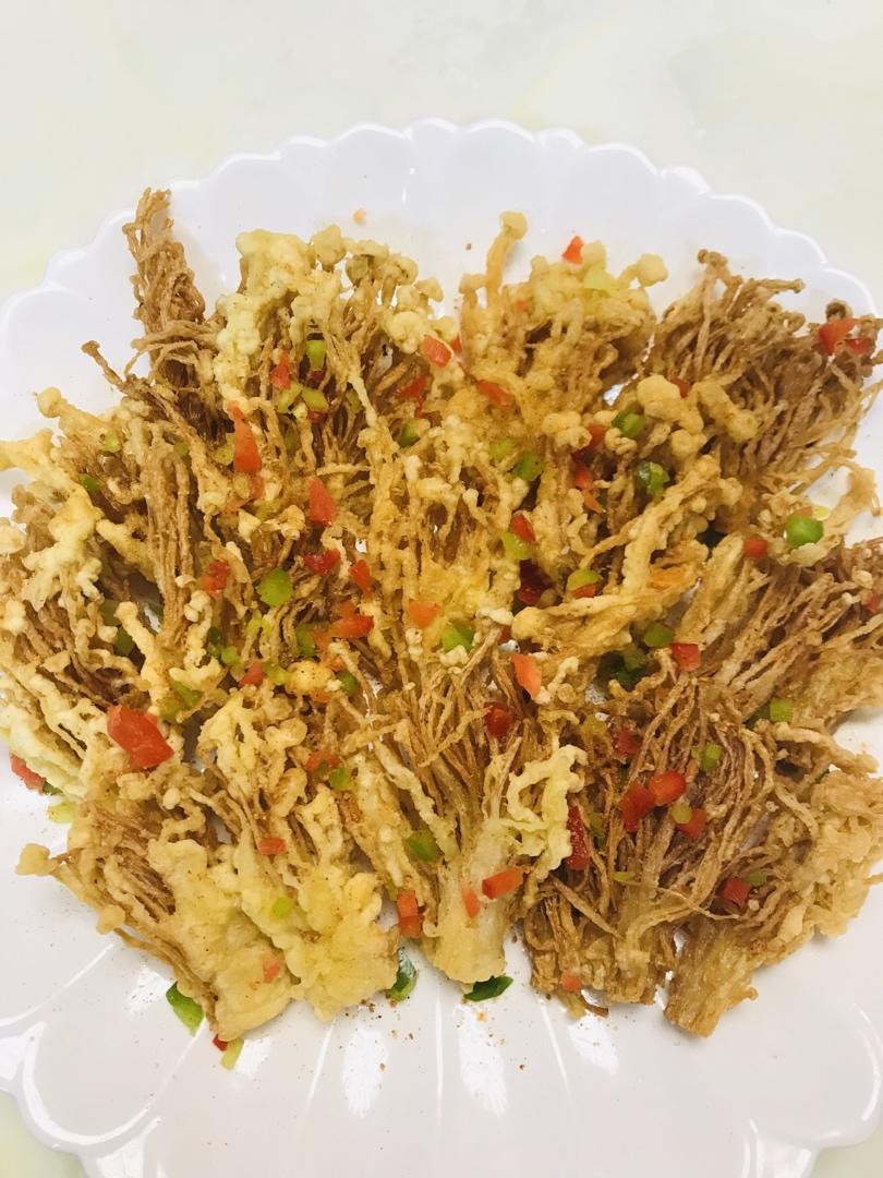 巨香巨酥脆的椒盐金针菇🔥比肉还要好吃百倍