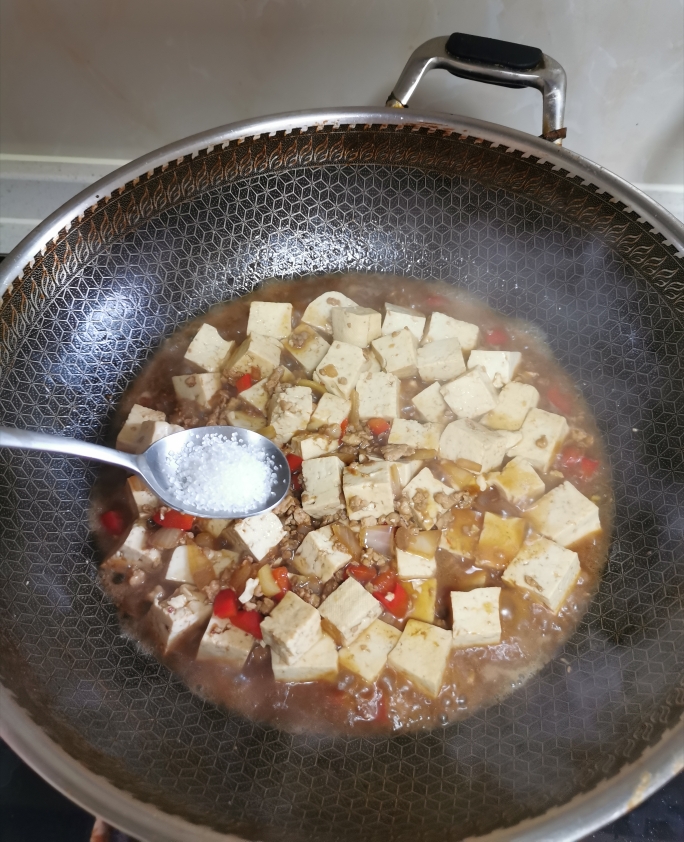 葱香肉末豆腐的做法 步骤11