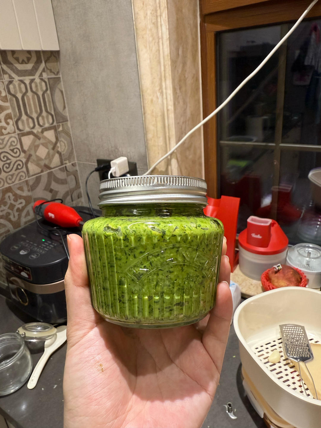 自制新鲜Pesto 传统罗勒松仁青酱意面酱