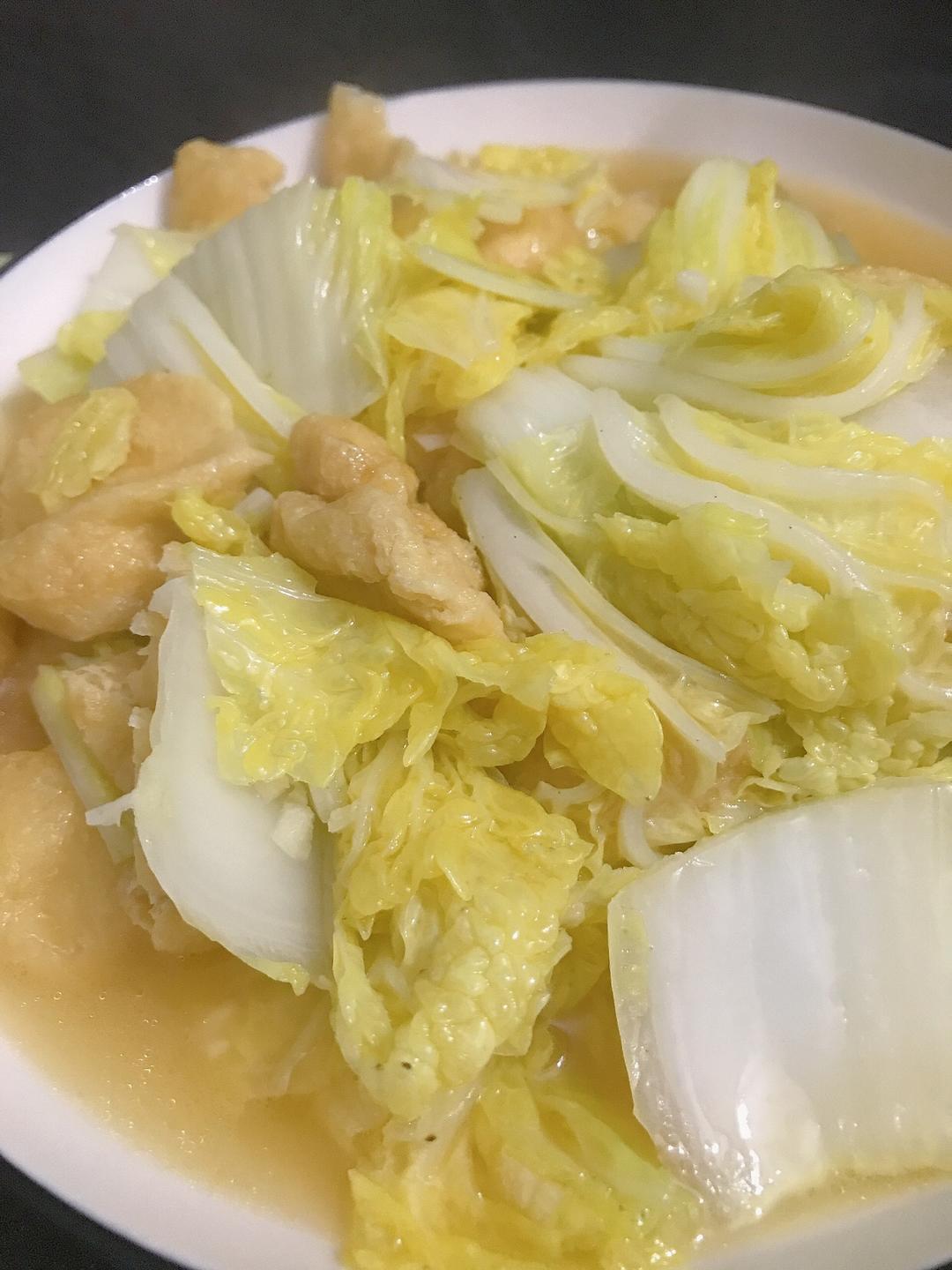 娃娃菜炖豆腐泡