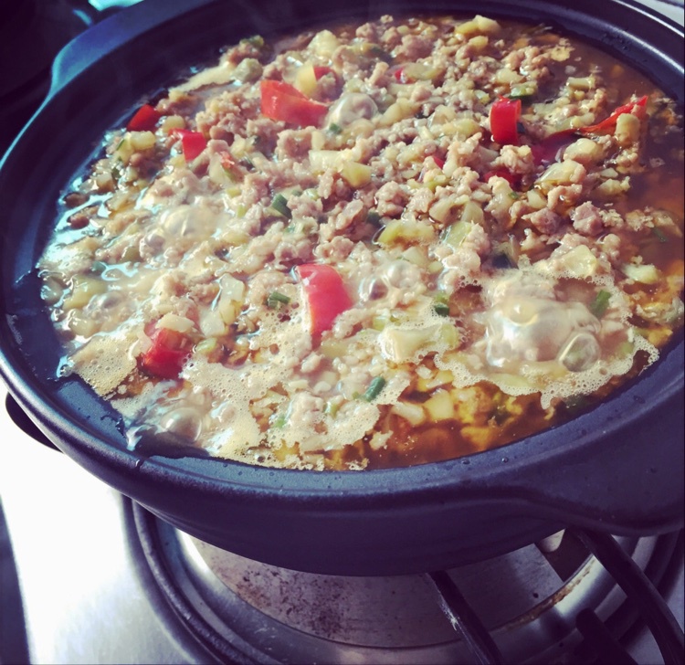 榨菜肉末蒸豆腐