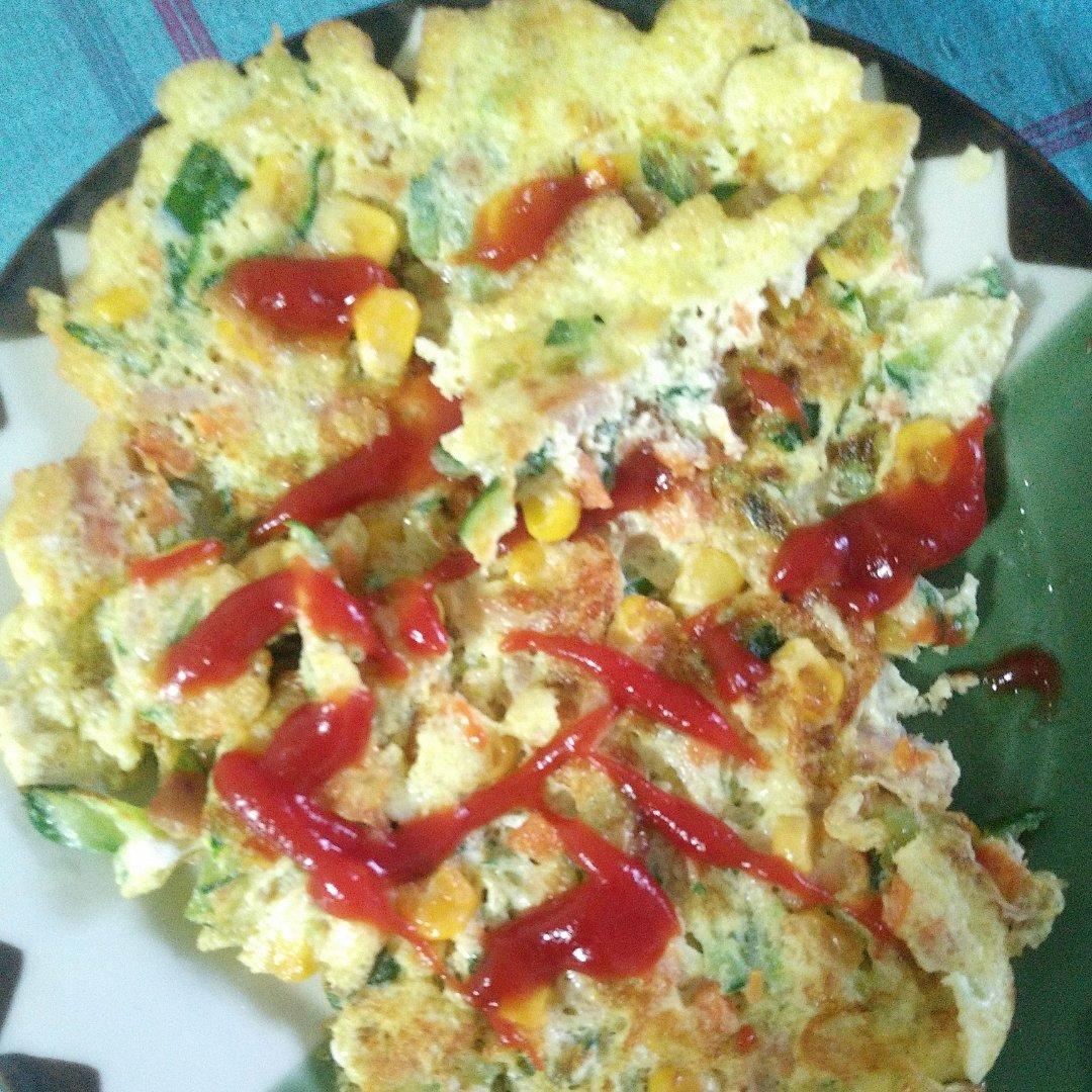 适合全家早餐的营养蔬菜鸡蛋饼