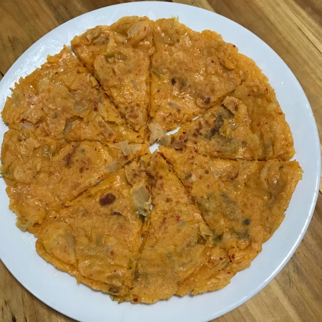 十五分钟的快手泡菜饼