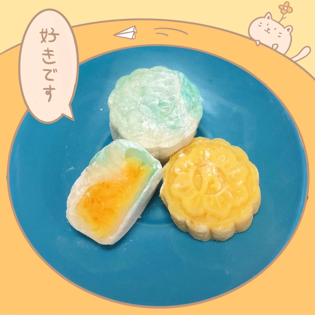 好吃到哭的冰皮月饼（细腻绿豆沙/榴莲）
