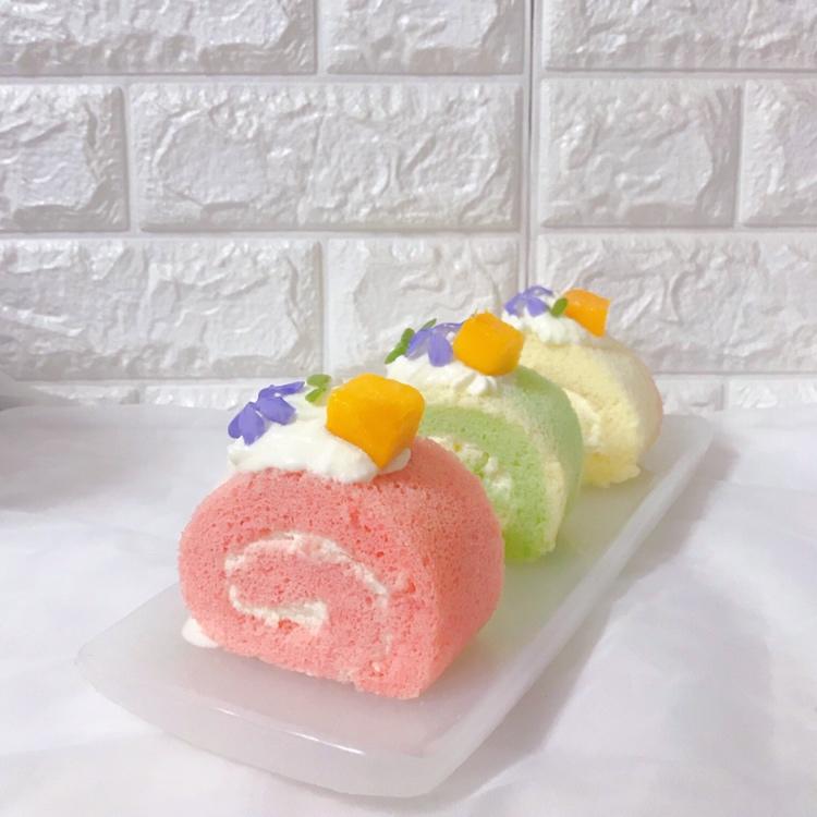三色蛋糕卷