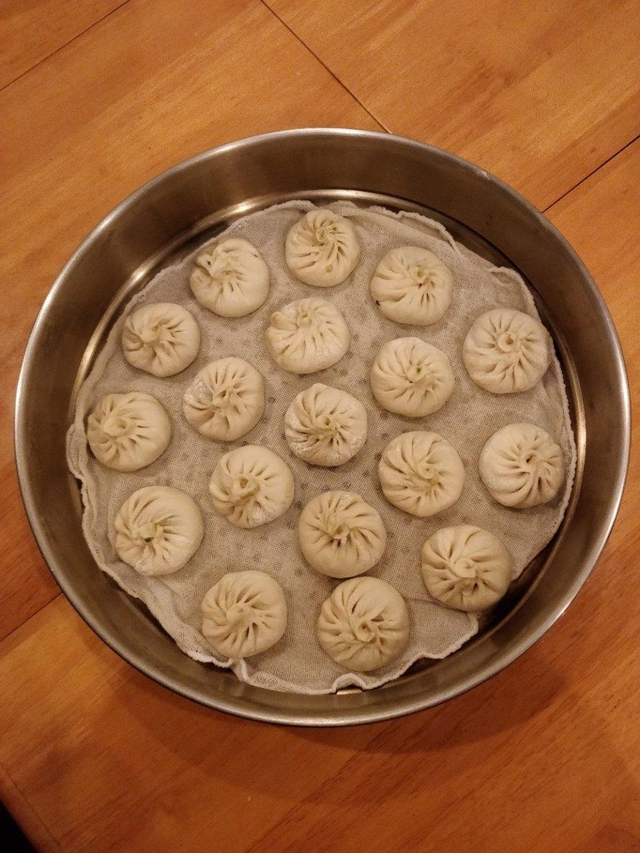 香干莲藕素包子（附视频。一次性发酵）