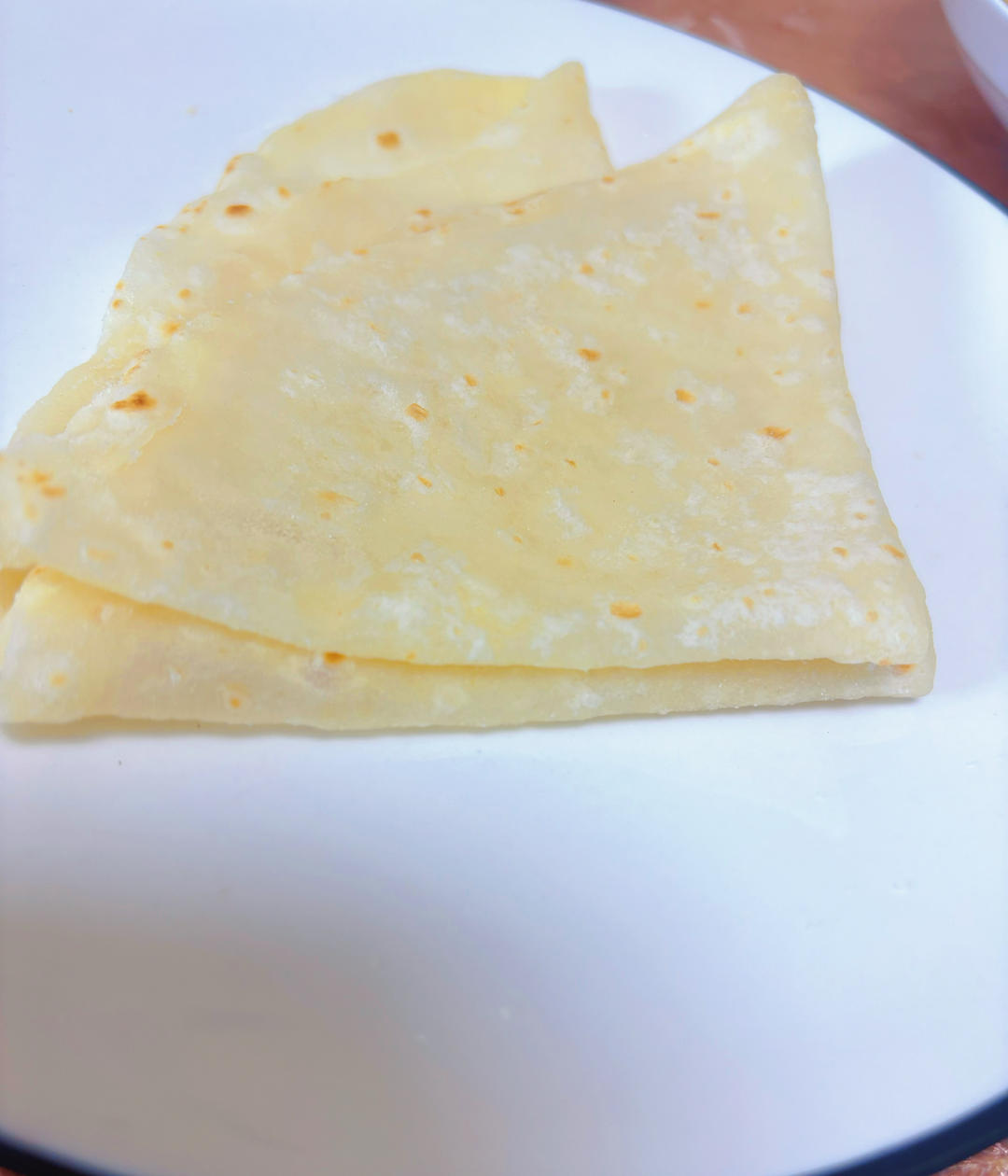 蘸 第二天也柔软的卷饼皮 烙馍