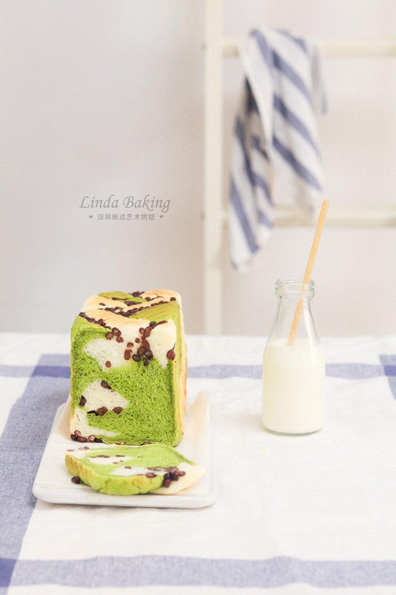 抹茶蜜豆吐司