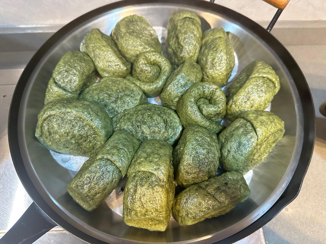 艾草奶香馒头