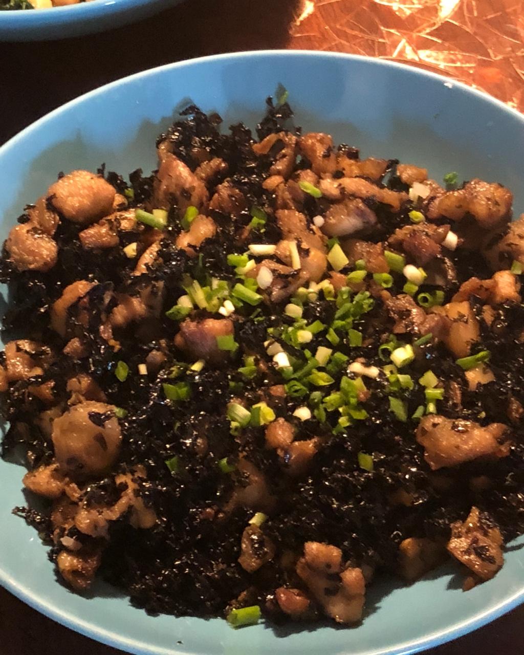 【家乡特色】五花肉炒紫菜