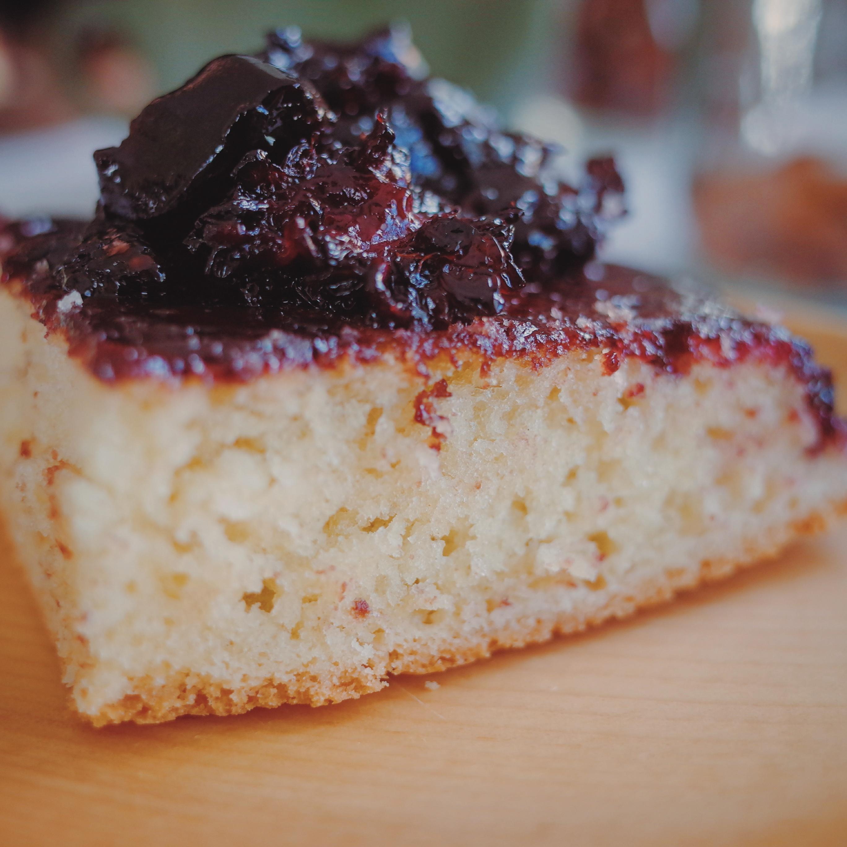 黑莓“头朝下”蛋糕blackberry upside down cake的做法