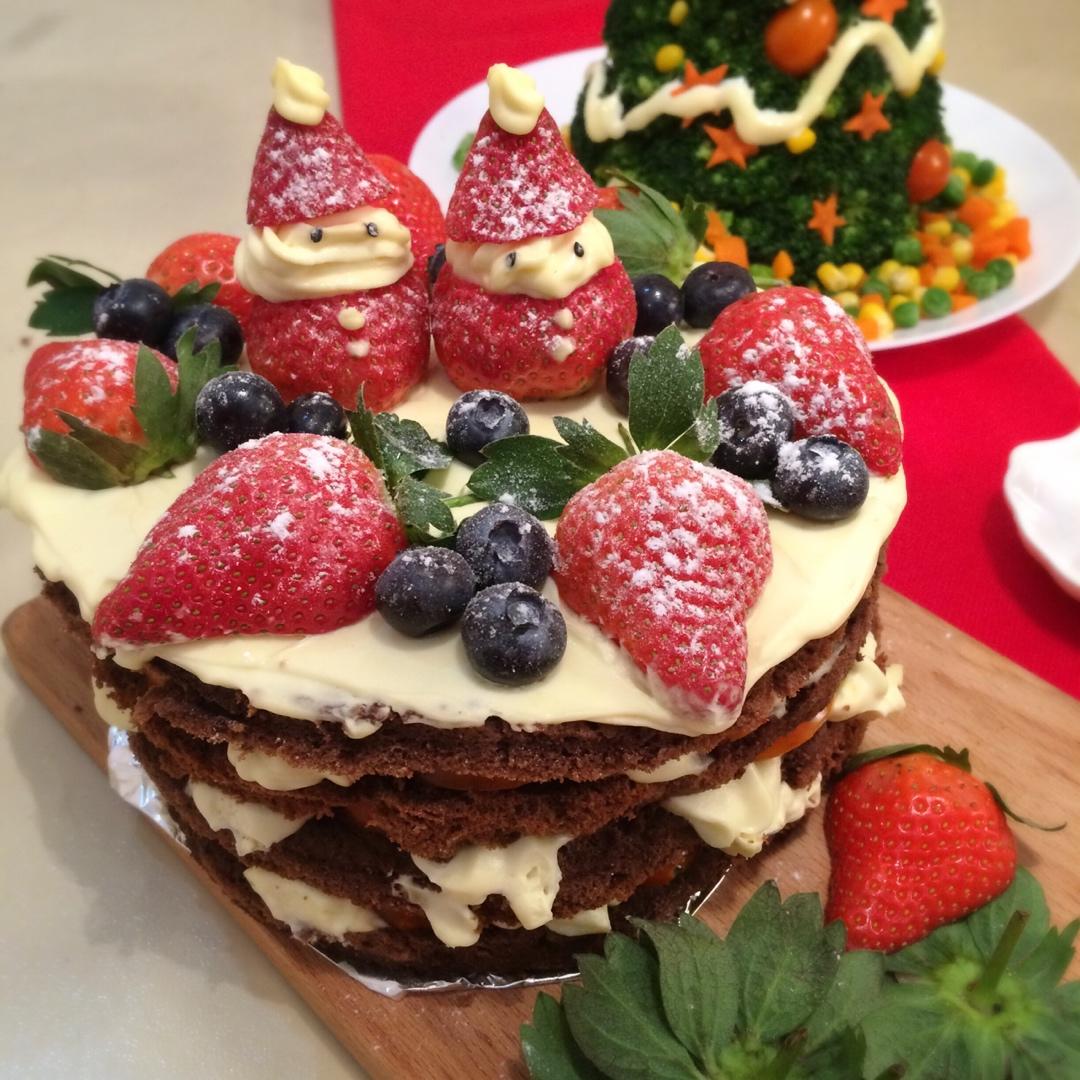 圣诞呆萌裸蛋糕