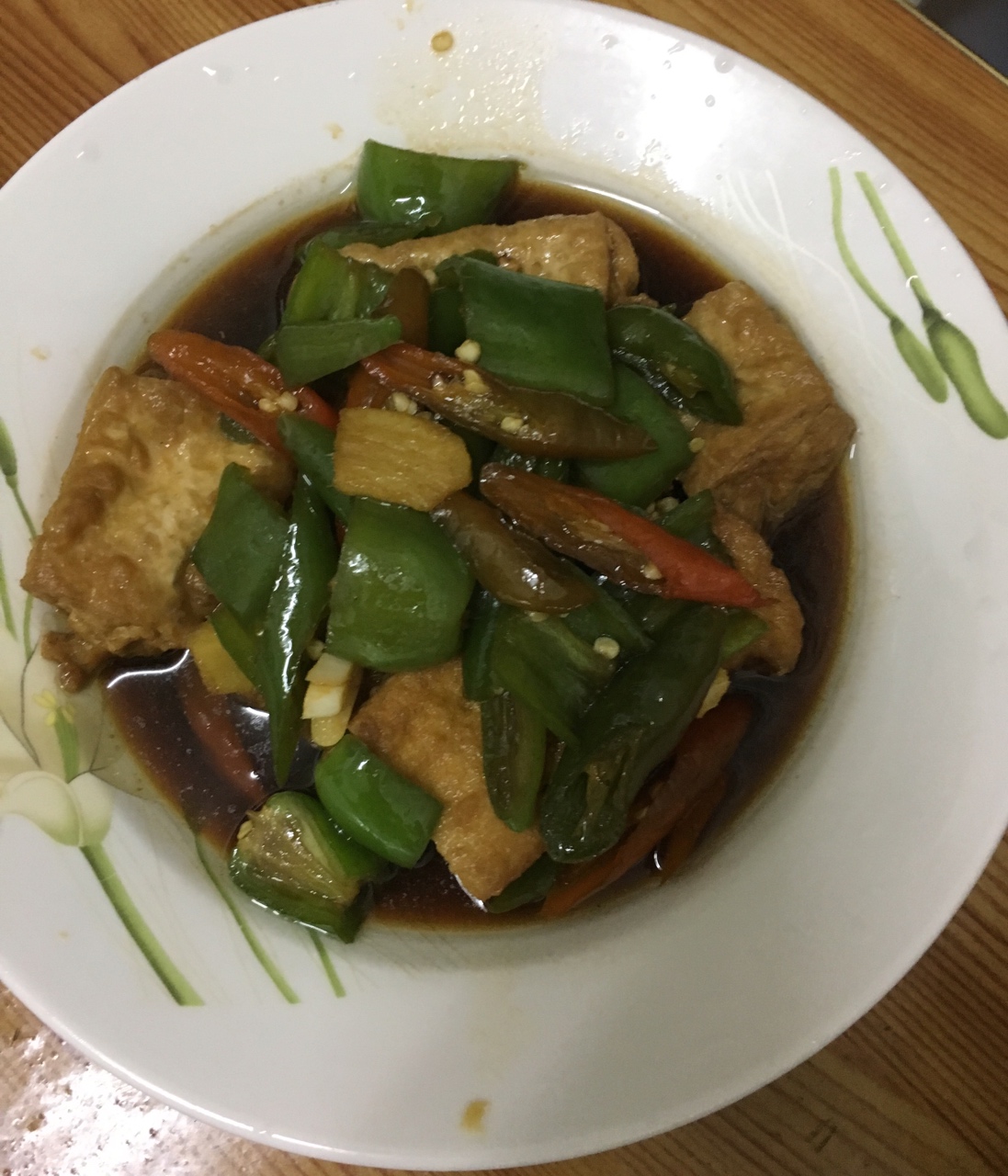 双椒油豆腐