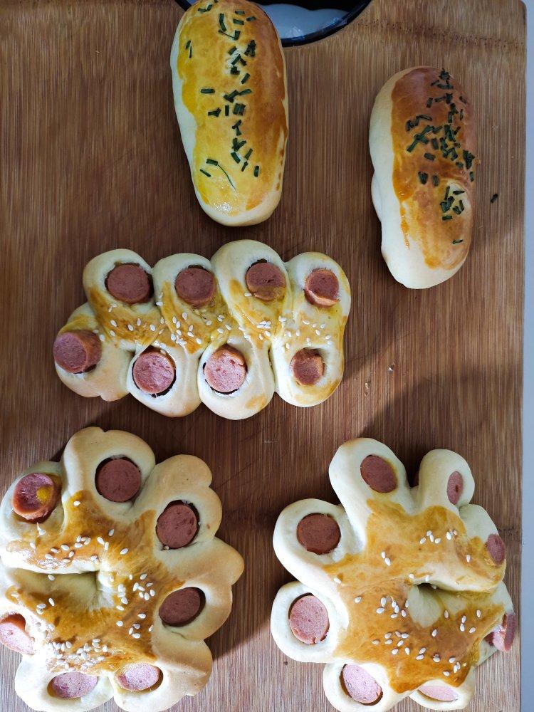 一口全是肉的火腿肠云朵面包ღ