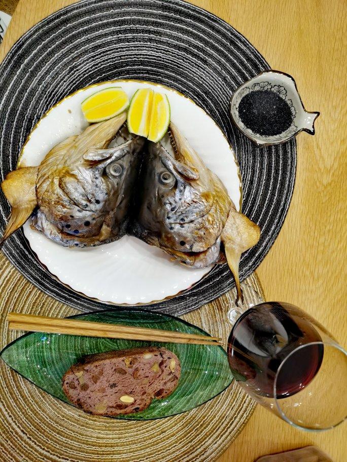 大和风味之盐烤三文鱼头