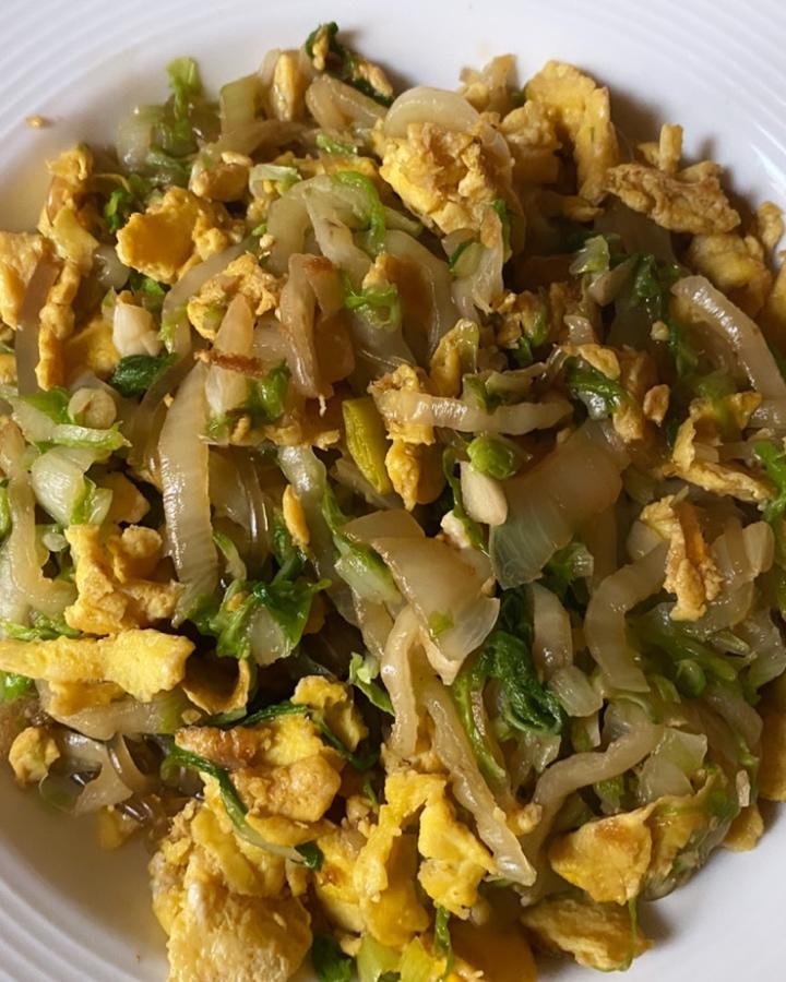白菜粉丝炒鸡蛋