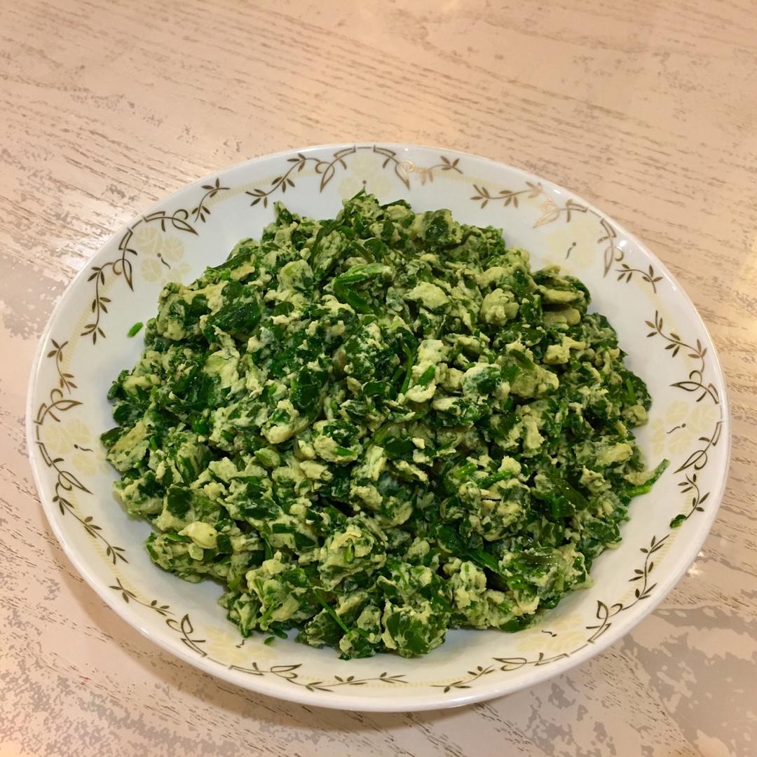 荠菜炒鸡蛋