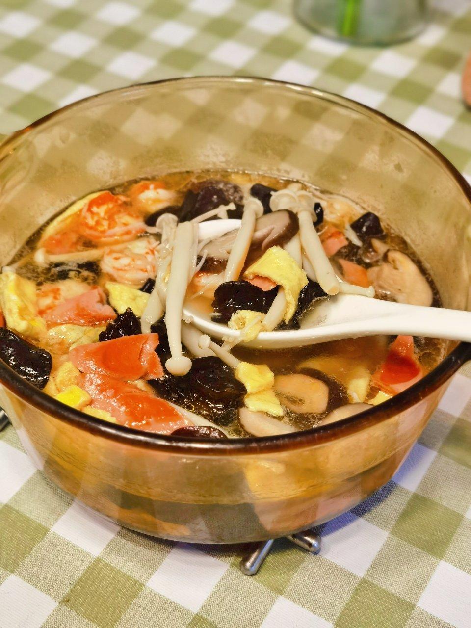 低卡减脂餐~三鲜菌菇汤