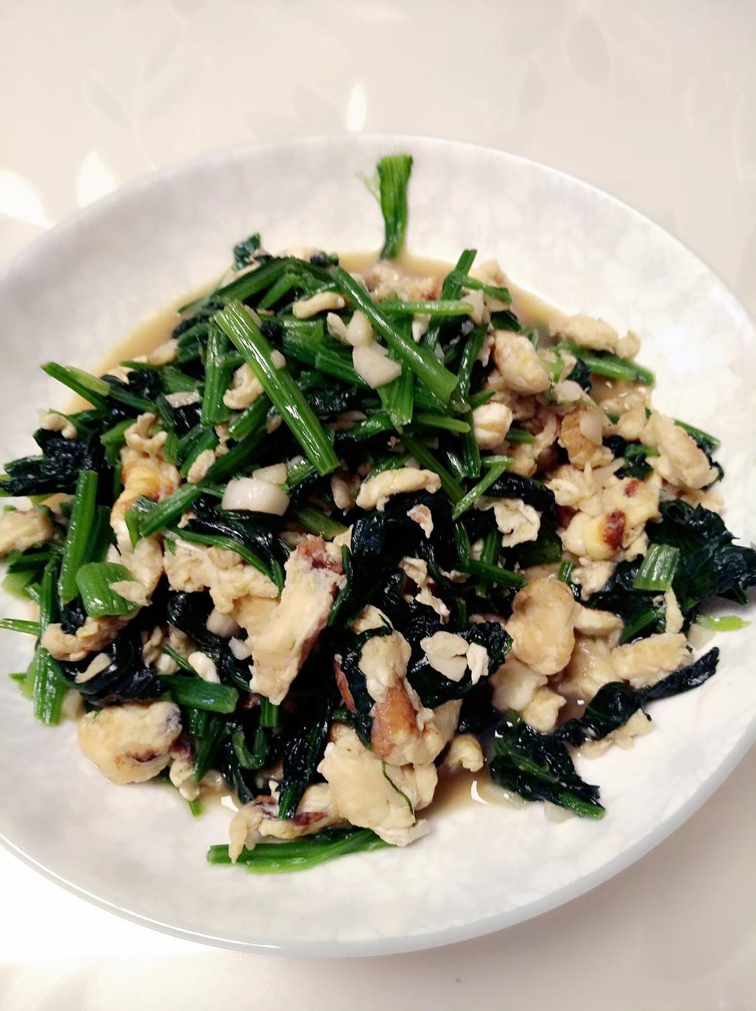 菠菜炒鸡蛋