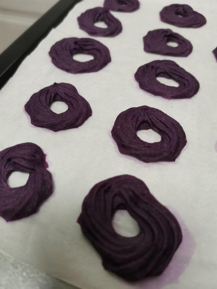 宝宝辅食:无油紫薯曲奇