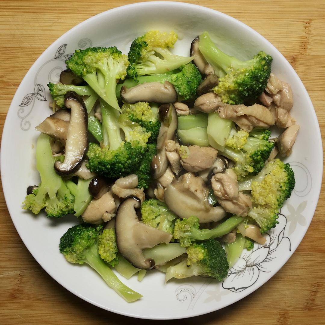 蓝瘦香菇
（西蓝花瘦肉炒香菇）