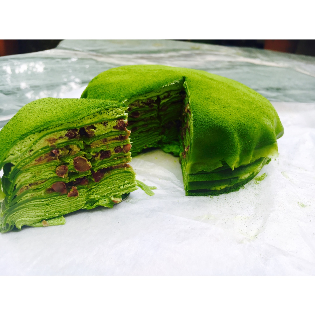 美味的煎蛋糕—抹茶千层蛋糕
