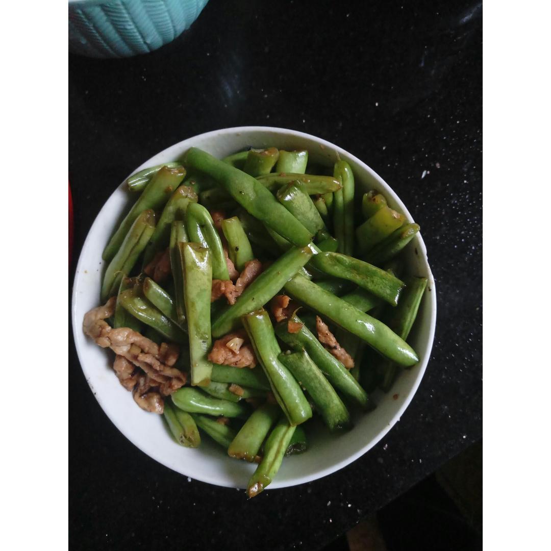 豆角炒肉丝