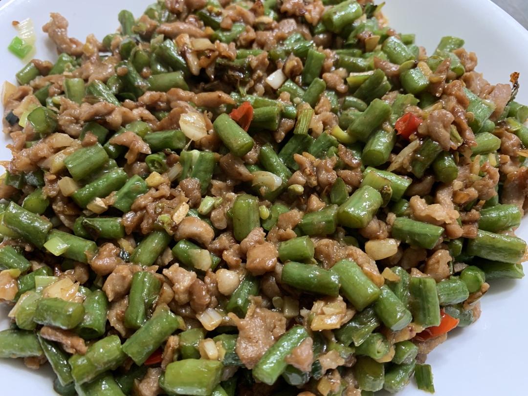 肉末炒豆角
