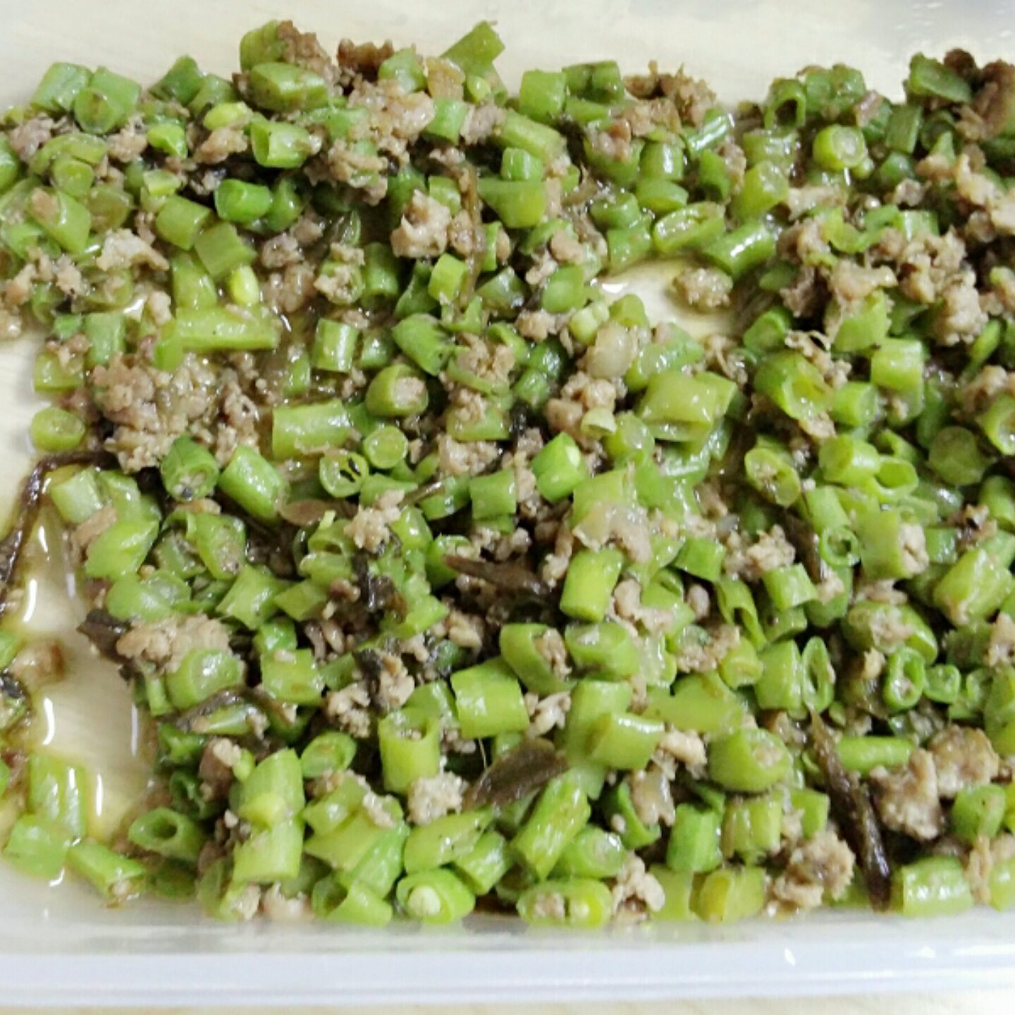 肉沫豆角下饭菜