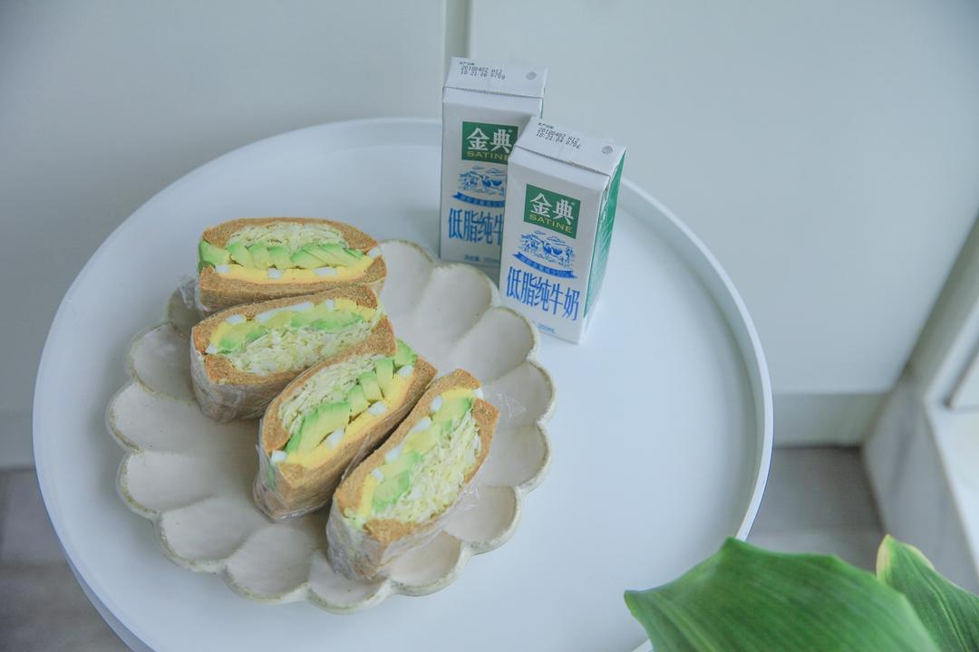 如何做超厚的沼三明治~详细tip！牛油果鸡蛋午餐肉三明治~