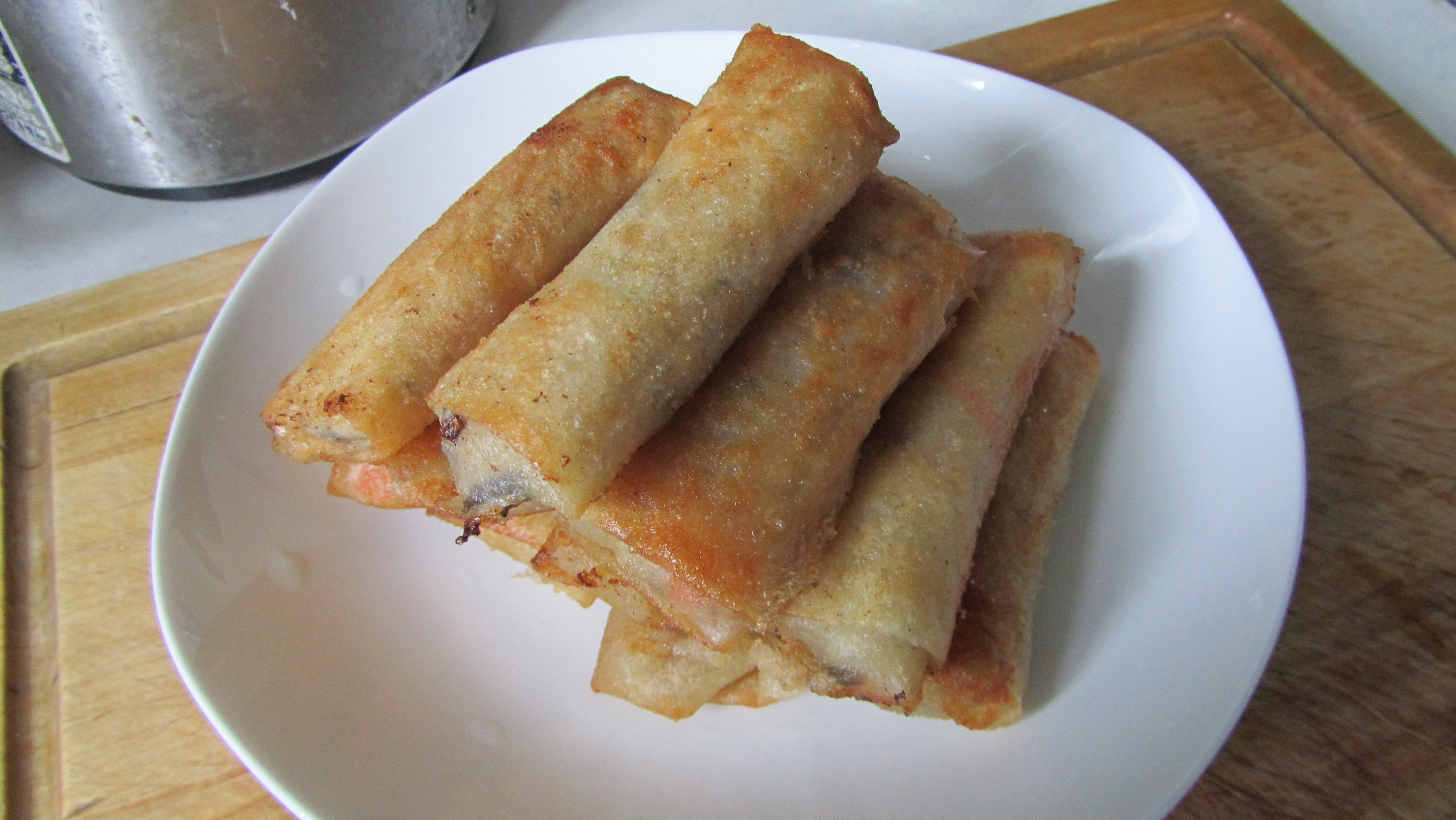 黄芽菜肉丝春卷