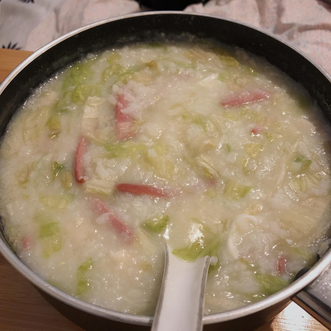 生菜鱼片粥